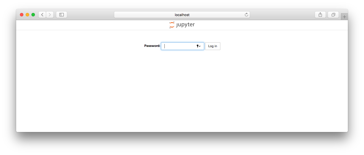 Jupyter password dialog