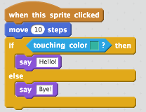 An example of Scratch blocks